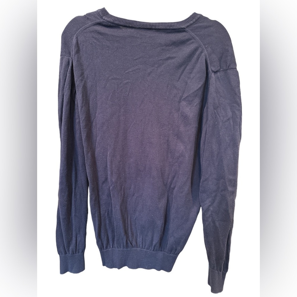 Lacoste Size 6 (L) Blue V  Neck Pullover Sweater Very‎ Good - Picture 2 of 4